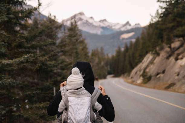 Photo taken in Banff, baby carrier