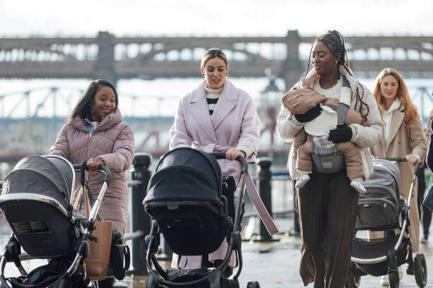 have their babies in baby carrier